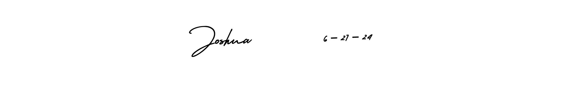 Use a signature maker to create a handwritten signature online. With this signature software, you can design (AmerikaSignatureDemo-Regular) your own signature for name Joshua       6-27-24. Joshua       6-27-24 signature style 3 images and pictures png