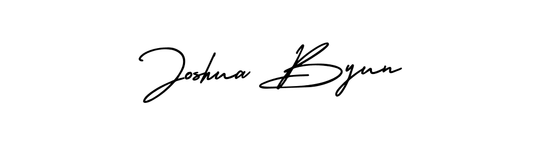 It looks lik you need a new signature style for name Joshua Byun. Design unique handwritten (AmerikaSignatureDemo-Regular) signature with our free signature maker in just a few clicks. Joshua Byun signature style 3 images and pictures png