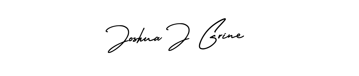 How to make Joshua J Grine name signature. Use AmerikaSignatureDemo-Regular style for creating short signs online. This is the latest handwritten sign. Joshua J Grine signature style 3 images and pictures png