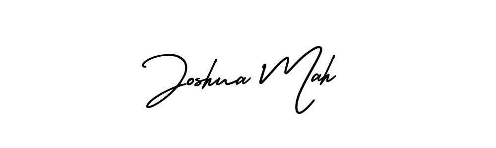 How to make Joshua Mah name signature. Use AmerikaSignatureDemo-Regular style for creating short signs online. This is the latest handwritten sign. Joshua Mah signature style 3 images and pictures png