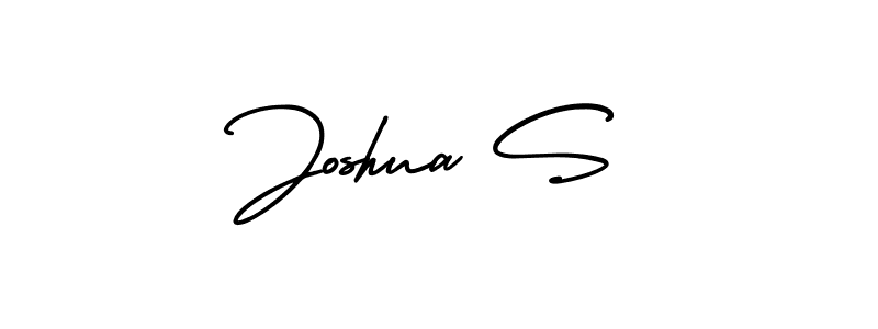 The best way (AmerikaSignatureDemo-Regular) to make a short signature is to pick only two or three words in your name. The name Joshua S include a total of six letters. For converting this name. Joshua S signature style 3 images and pictures png