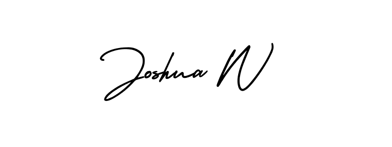 Joshua W stylish signature style. Best Handwritten Sign (AmerikaSignatureDemo-Regular) for my name. Handwritten Signature Collection Ideas for my name Joshua W. Joshua W signature style 3 images and pictures png