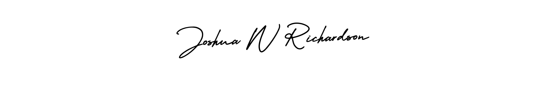 Make a beautiful signature design for name Joshua W Richardson. With this signature (AmerikaSignatureDemo-Regular) style, you can create a handwritten signature for free. Joshua W Richardson signature style 3 images and pictures png