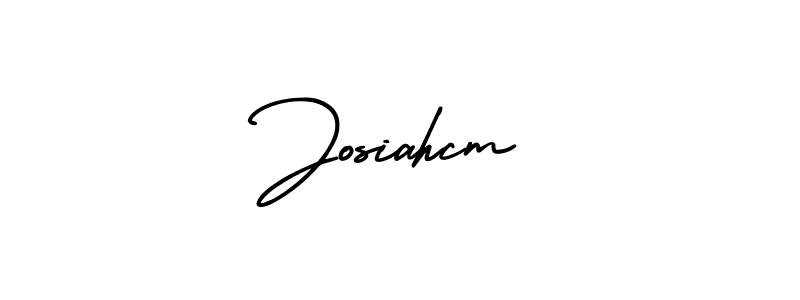 if you are searching for the best signature style for your name Josiahcm. so please give up your signature search. here we have designed multiple signature styles  using AmerikaSignatureDemo-Regular. Josiahcm signature style 3 images and pictures png