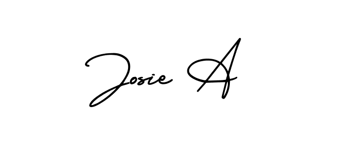 Also we have Josie A name is the best signature style. Create professional handwritten signature collection using AmerikaSignatureDemo-Regular autograph style. Josie A signature style 3 images and pictures png