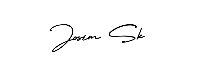 Use a signature maker to create a handwritten signature online. With this signature software, you can design (AmerikaSignatureDemo-Regular) your own signature for name Josim Sk. Josim Sk signature style 3 images and pictures png