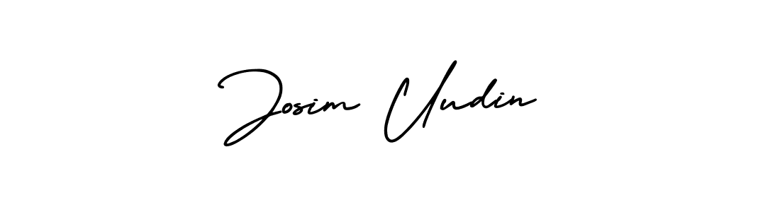 The best way (AmerikaSignatureDemo-Regular) to make a short signature is to pick only two or three words in your name. The name Josim Uudin include a total of six letters. For converting this name. Josim Uudin signature style 3 images and pictures png