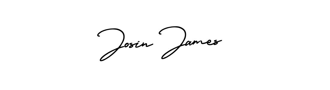 The best way (AmerikaSignatureDemo-Regular) to make a short signature is to pick only two or three words in your name. The name Josin James include a total of six letters. For converting this name. Josin James signature style 3 images and pictures png