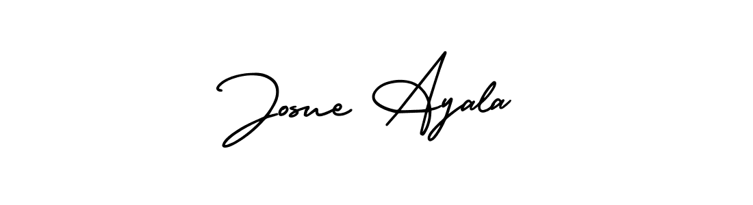 You should practise on your own different ways (AmerikaSignatureDemo-Regular) to write your name (Josue Ayala) in signature. don't let someone else do it for you. Josue Ayala signature style 3 images and pictures png