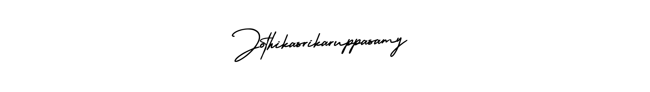 You can use this online signature creator to create a handwritten signature for the name Jothikasrikaruppasamy. This is the best online autograph maker. Jothikasrikaruppasamy signature style 3 images and pictures png