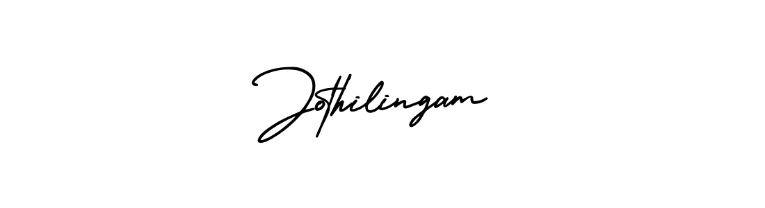 The best way (AmerikaSignatureDemo-Regular) to make a short signature is to pick only two or three words in your name. The name Jothilingam include a total of six letters. For converting this name. Jothilingam signature style 3 images and pictures png