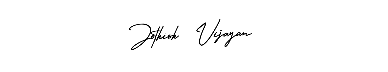 The best way (AmerikaSignatureDemo-Regular) to make a short signature is to pick only two or three words in your name. The name Jothish  Vijayan include a total of six letters. For converting this name. Jothish  Vijayan signature style 3 images and pictures png