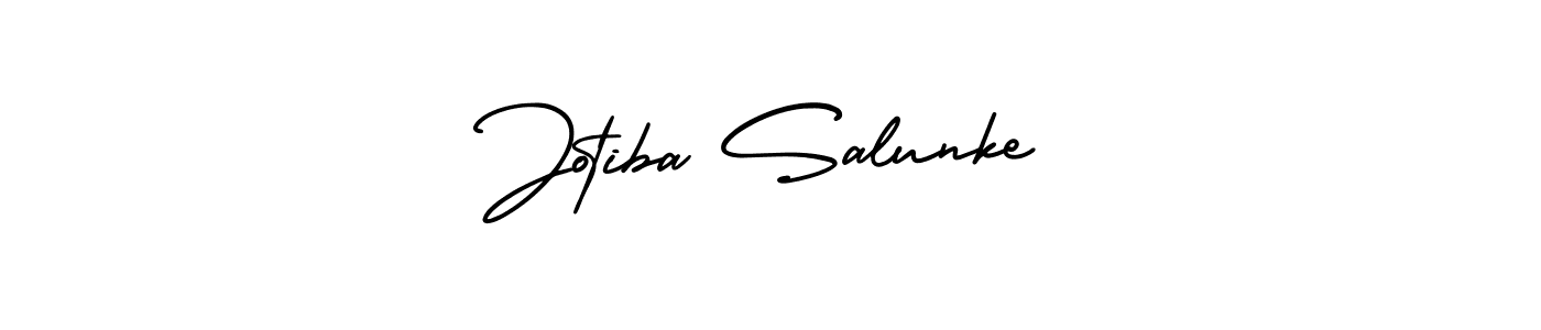 Design your own signature with our free online signature maker. With this signature software, you can create a handwritten (AmerikaSignatureDemo-Regular) signature for name Jotiba Salunke. Jotiba Salunke signature style 3 images and pictures png