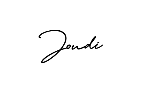 How to make Joudi name signature. Use AmerikaSignatureDemo-Regular style for creating short signs online. This is the latest handwritten sign. Joudi signature style 3 images and pictures png