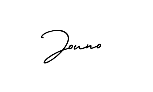 It looks lik you need a new signature style for name Jouno. Design unique handwritten (AmerikaSignatureDemo-Regular) signature with our free signature maker in just a few clicks. Jouno signature style 3 images and pictures png