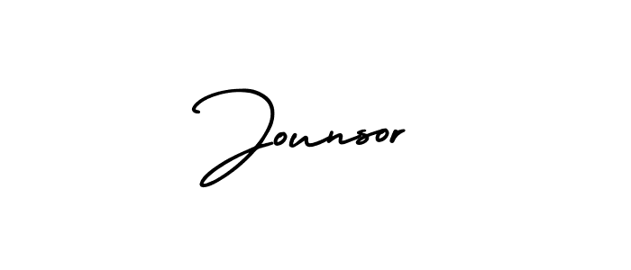 Jounsor stylish signature style. Best Handwritten Sign (AmerikaSignatureDemo-Regular) for my name. Handwritten Signature Collection Ideas for my name Jounsor. Jounsor signature style 3 images and pictures png