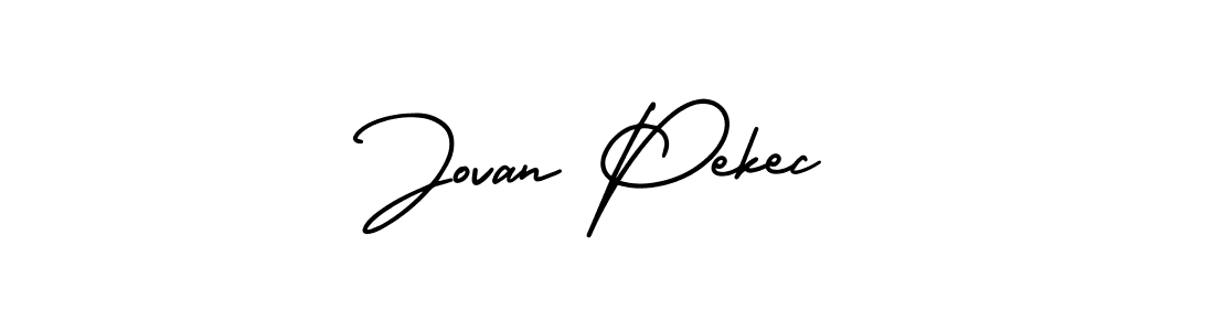 Design your own signature with our free online signature maker. With this signature software, you can create a handwritten (AmerikaSignatureDemo-Regular) signature for name Jovan Pekec. Jovan Pekec signature style 3 images and pictures png
