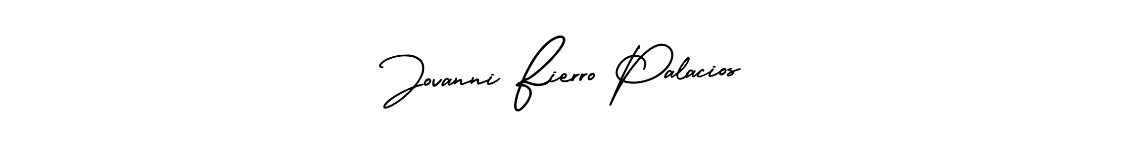 You should practise on your own different ways (AmerikaSignatureDemo-Regular) to write your name (Jovanni Fierro Palacios) in signature. don't let someone else do it for you. Jovanni Fierro Palacios signature style 3 images and pictures png