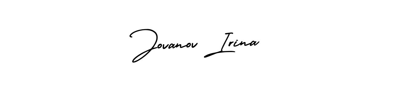 Check out images of Autograph of Jovanov Irina name. Actor Jovanov Irina Signature Style. AmerikaSignatureDemo-Regular is a professional sign style online. Jovanov Irina signature style 3 images and pictures png