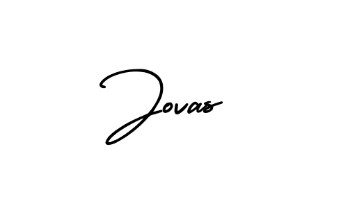 Jovas stylish signature style. Best Handwritten Sign (AmerikaSignatureDemo-Regular) for my name. Handwritten Signature Collection Ideas for my name Jovas. Jovas signature style 3 images and pictures png