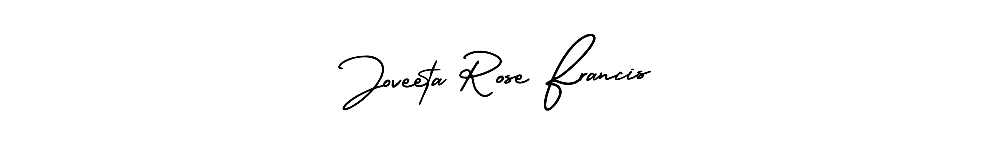 How to make Joveeta Rose Francis name signature. Use AmerikaSignatureDemo-Regular style for creating short signs online. This is the latest handwritten sign. Joveeta Rose Francis signature style 3 images and pictures png