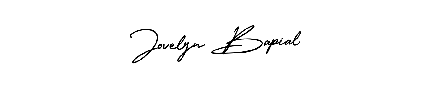 Jovelyn Bapial stylish signature style. Best Handwritten Sign (AmerikaSignatureDemo-Regular) for my name. Handwritten Signature Collection Ideas for my name Jovelyn Bapial. Jovelyn Bapial signature style 3 images and pictures png