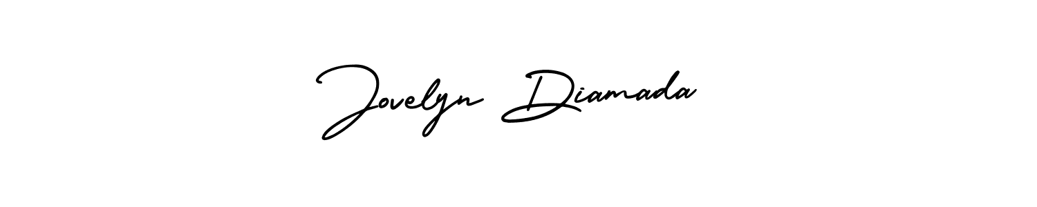 How to make Jovelyn Diamada name signature. Use AmerikaSignatureDemo-Regular style for creating short signs online. This is the latest handwritten sign. Jovelyn Diamada signature style 3 images and pictures png