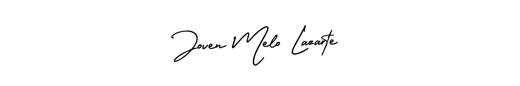 Make a short Joven Melo Lazarte signature style. Manage your documents anywhere anytime using AmerikaSignatureDemo-Regular. Create and add eSignatures, submit forms, share and send files easily. Joven Melo Lazarte signature style 3 images and pictures png