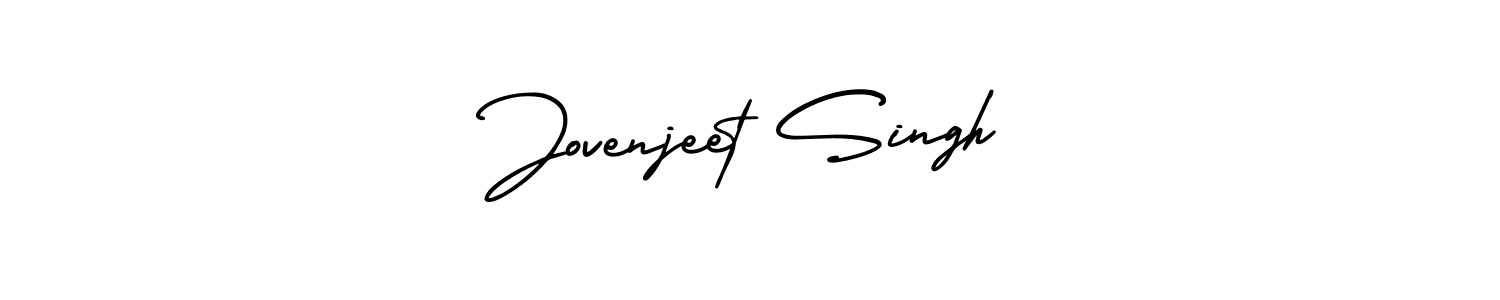 How to make Jovenjeet Singh name signature. Use AmerikaSignatureDemo-Regular style for creating short signs online. This is the latest handwritten sign. Jovenjeet Singh signature style 3 images and pictures png