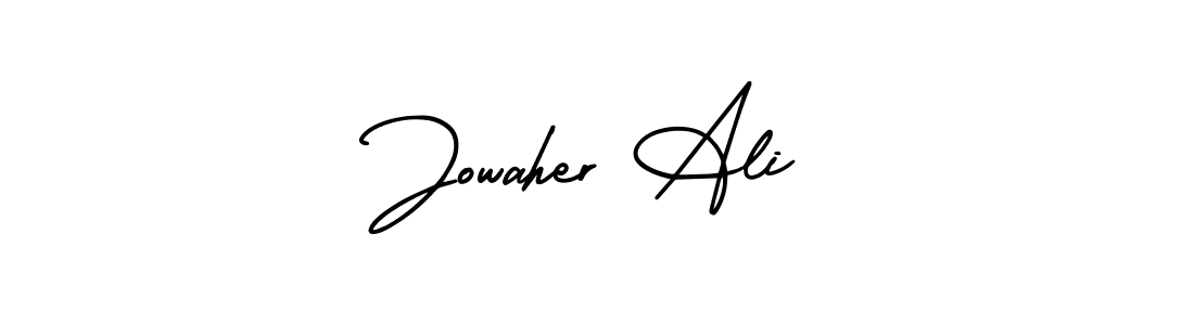 Create a beautiful signature design for name Jowaher Ali. With this signature (AmerikaSignatureDemo-Regular) fonts, you can make a handwritten signature for free. Jowaher Ali signature style 3 images and pictures png