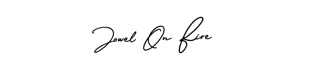 Also You can easily find your signature by using the search form. We will create Jowel On Fire name handwritten signature images for you free of cost using AmerikaSignatureDemo-Regular sign style. Jowel On Fire signature style 3 images and pictures png