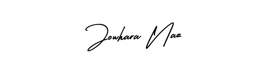 Use a signature maker to create a handwritten signature online. With this signature software, you can design (AmerikaSignatureDemo-Regular) your own signature for name Jowhara Naz. Jowhara Naz signature style 3 images and pictures png