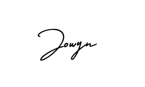 Jowyn stylish signature style. Best Handwritten Sign (AmerikaSignatureDemo-Regular) for my name. Handwritten Signature Collection Ideas for my name Jowyn. Jowyn signature style 3 images and pictures png