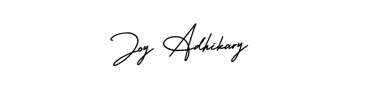 It looks lik you need a new signature style for name Joy Adhikary. Design unique handwritten (AmerikaSignatureDemo-Regular) signature with our free signature maker in just a few clicks. Joy Adhikary signature style 3 images and pictures png