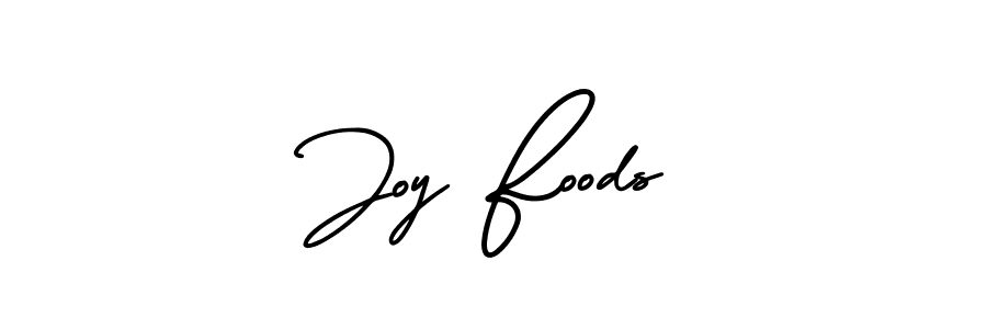 Design your own signature with our free online signature maker. With this signature software, you can create a handwritten (AmerikaSignatureDemo-Regular) signature for name Joy Foods. Joy Foods signature style 3 images and pictures png