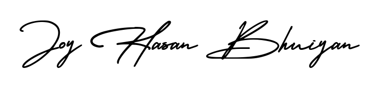 Master the art of signing with Joy Hasan Bhuiyan written in fluent AmerikaSignatureDemo-Regular script. A great template to practice and refine your handwriting. Joy Hasan Bhuiyan signature style 3 images and pictures png