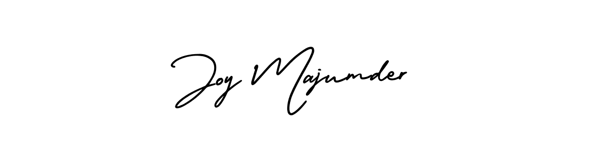 You should practise on your own different ways (AmerikaSignatureDemo-Regular) to write your name (Joy Majumder) in signature. don't let someone else do it for you. Joy Majumder signature style 3 images and pictures png