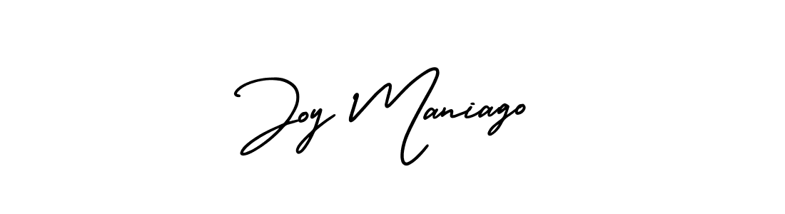 How to Draw Joy Maniago signature style? AmerikaSignatureDemo-Regular is a latest design signature styles for name Joy Maniago. Joy Maniago signature style 3 images and pictures png
