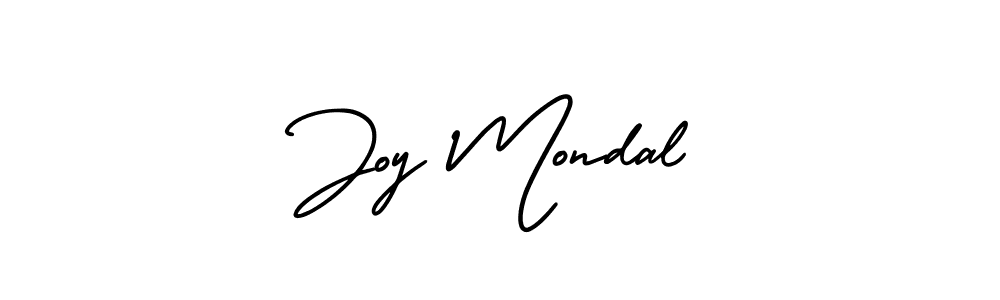 You should practise on your own different ways (AmerikaSignatureDemo-Regular) to write your name (Joy Mondal) in signature. don't let someone else do it for you. Joy Mondal signature style 3 images and pictures png
