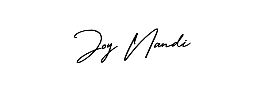 How to make Joy Nandi signature? AmerikaSignatureDemo-Regular is a professional autograph style. Create handwritten signature for Joy Nandi name. Joy Nandi signature style 3 images and pictures png