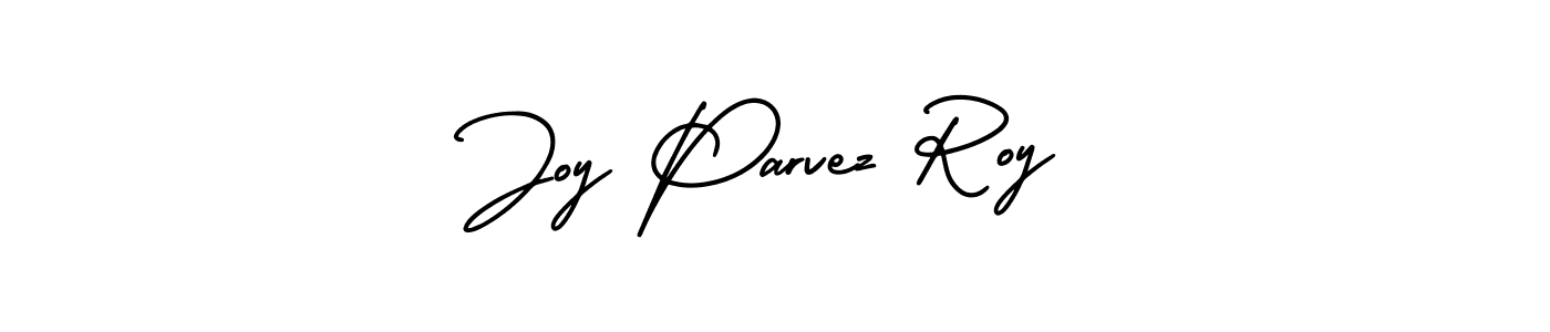 Design your own signature with our free online signature maker. With this signature software, you can create a handwritten (AmerikaSignatureDemo-Regular) signature for name Joy Parvez Roy. Joy Parvez Roy signature style 3 images and pictures png