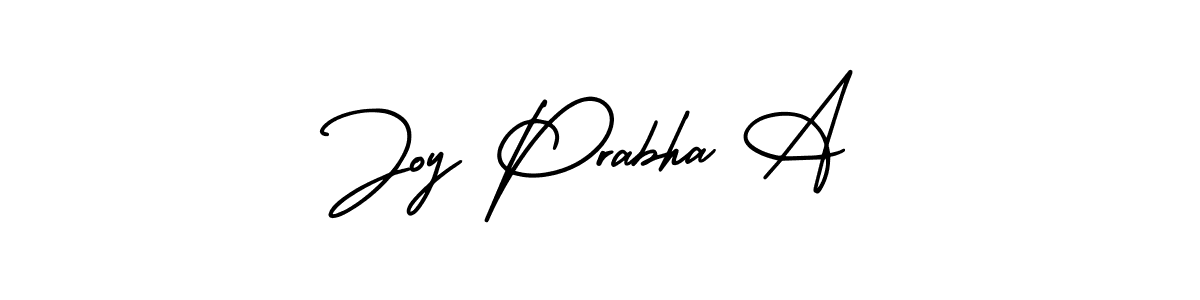 It looks lik you need a new signature style for name Joy Prabha A. Design unique handwritten (AmerikaSignatureDemo-Regular) signature with our free signature maker in just a few clicks. Joy Prabha A signature style 3 images and pictures png
