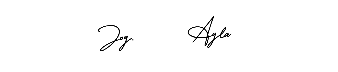 The best way (AmerikaSignatureDemo-Regular) to make a short signature is to pick only two or three words in your name. The name Joy.      Ayla include a total of six letters. For converting this name. Joy.      Ayla signature style 3 images and pictures png