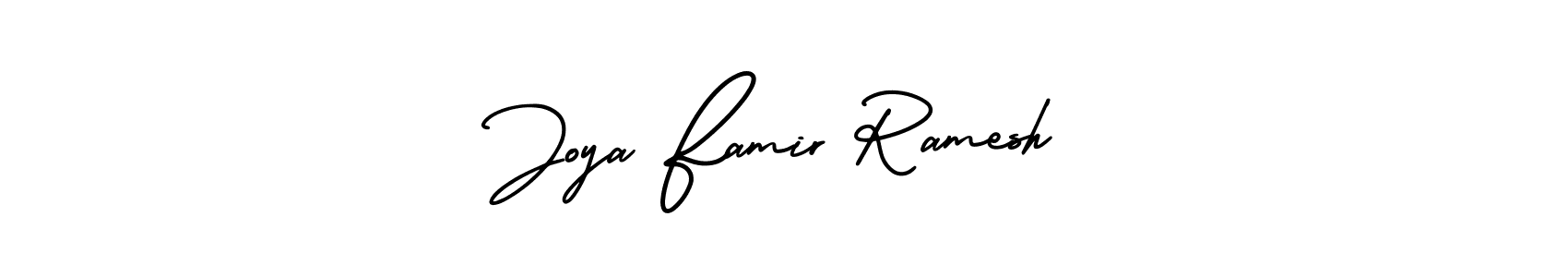 Also You can easily find your signature by using the search form. We will create Joya Famir Ramesh name handwritten signature images for you free of cost using AmerikaSignatureDemo-Regular sign style. Joya Famir Ramesh signature style 3 images and pictures png