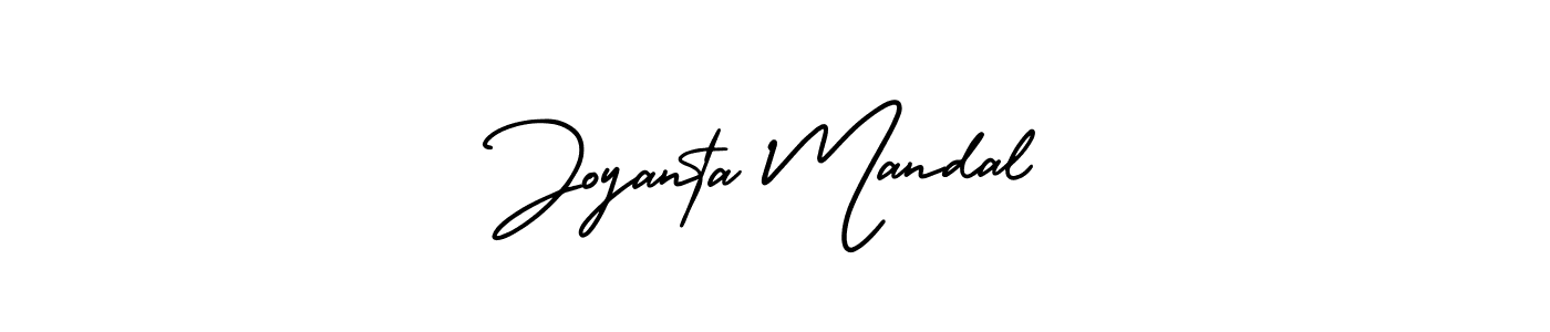 The best way (AmerikaSignatureDemo-Regular) to make a short signature is to pick only two or three words in your name. The name Joyanta Mandal include a total of six letters. For converting this name. Joyanta Mandal signature style 3 images and pictures png