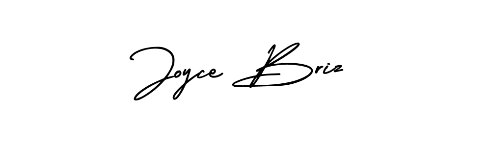 Use a signature maker to create a handwritten signature online. With this signature software, you can design (AmerikaSignatureDemo-Regular) your own signature for name Joyce Briz. Joyce Briz signature style 3 images and pictures png