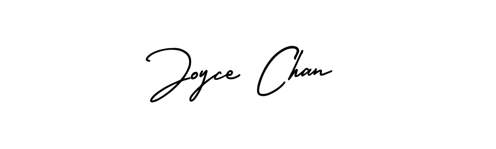 You should practise on your own different ways (AmerikaSignatureDemo-Regular) to write your name (Joyce Chan) in signature. don't let someone else do it for you. Joyce Chan signature style 3 images and pictures png