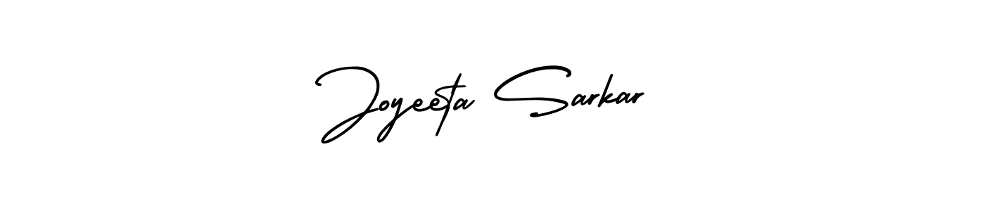 You should practise on your own different ways (AmerikaSignatureDemo-Regular) to write your name (Joyeeta Sarkar) in signature. don't let someone else do it for you. Joyeeta Sarkar signature style 3 images and pictures png