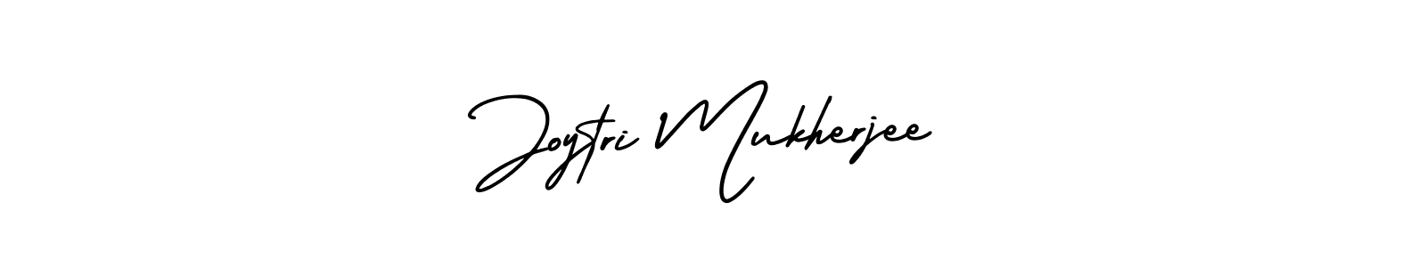 This is the best signature style for the Joytri Mukherjee name. Also you like these signature font (AmerikaSignatureDemo-Regular). Mix name signature. Joytri Mukherjee signature style 3 images and pictures png