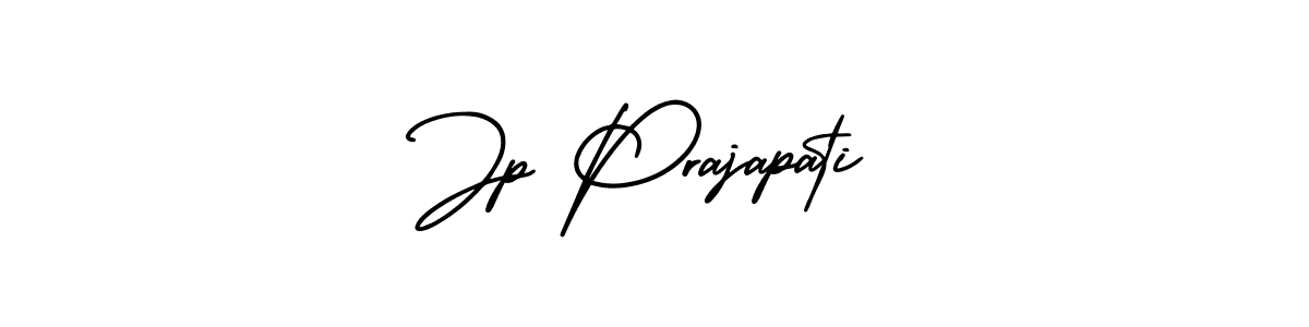 How to make Jp Prajapati name signature. Use AmerikaSignatureDemo-Regular style for creating short signs online. This is the latest handwritten sign. Jp Prajapati signature style 3 images and pictures png